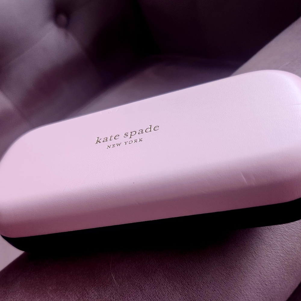 Kate Spade Blush Pink & Green Eyewear Case